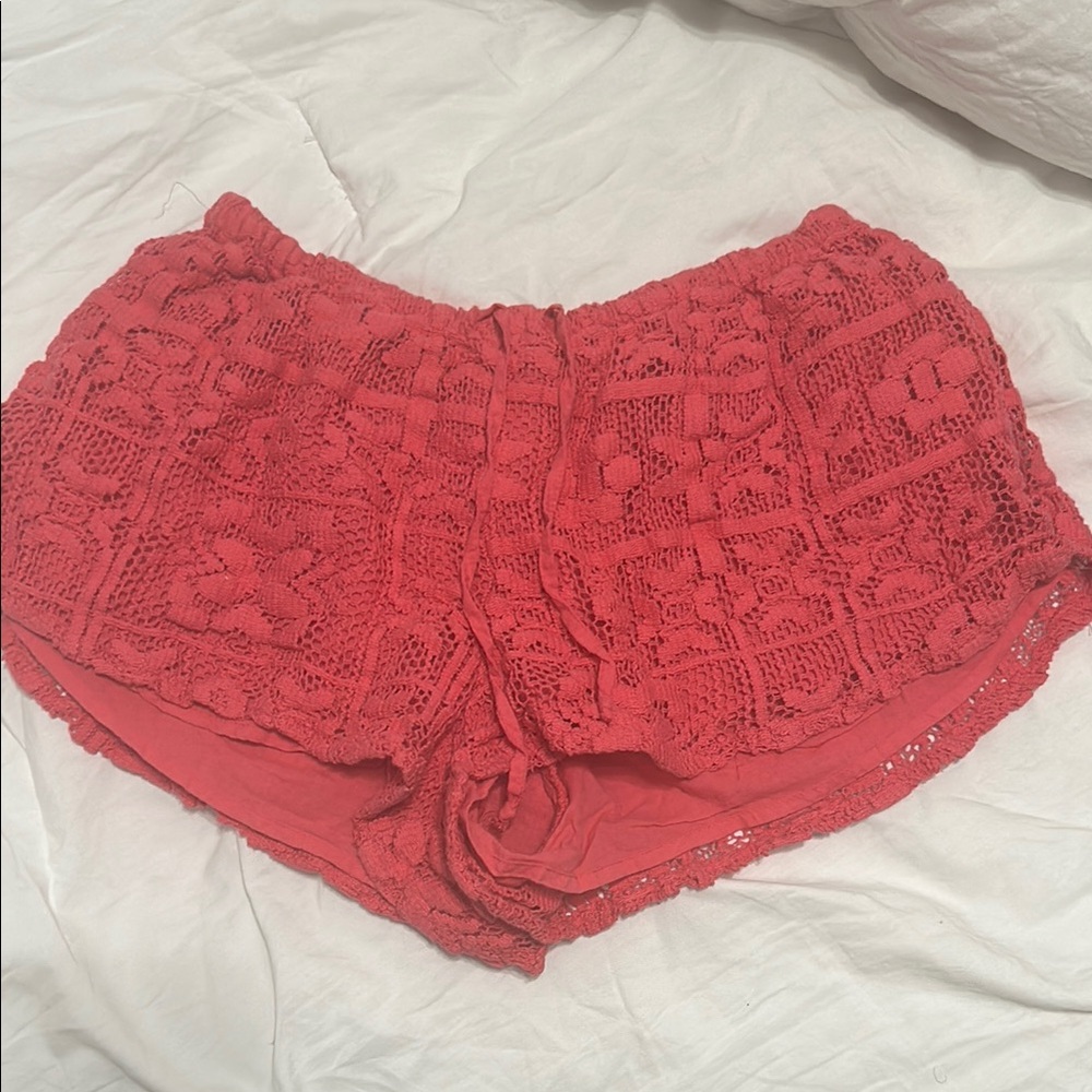 Urban Outfitters Red High Waist Shorts